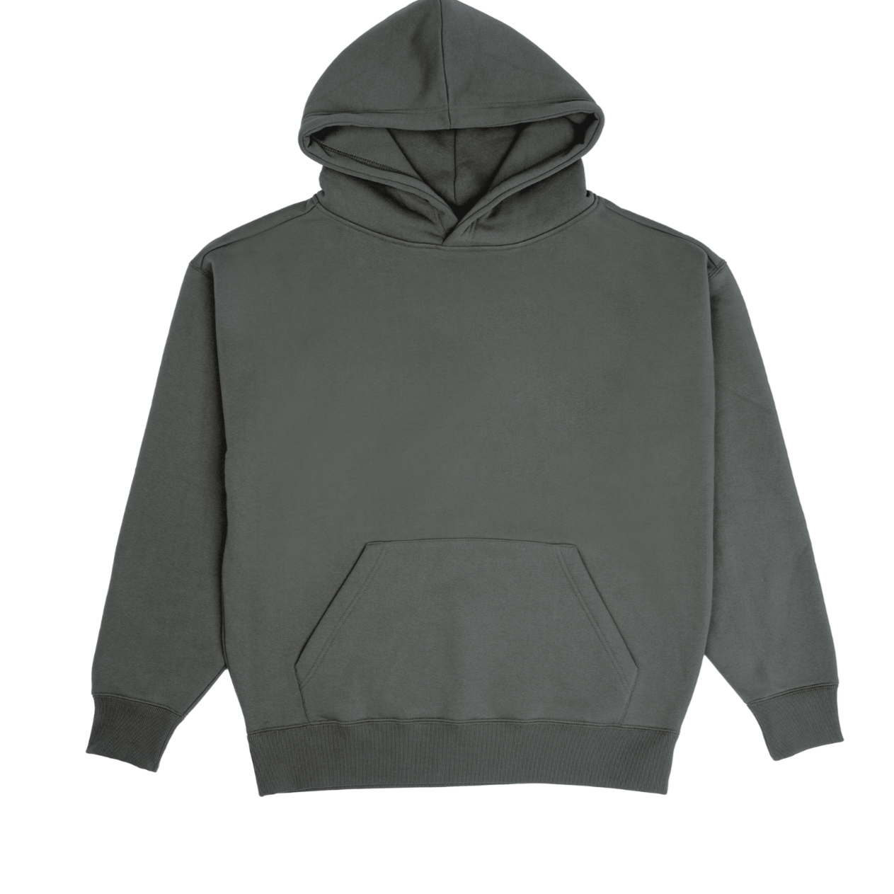 Solid Heavyweight Oversized Hoodie - Coal