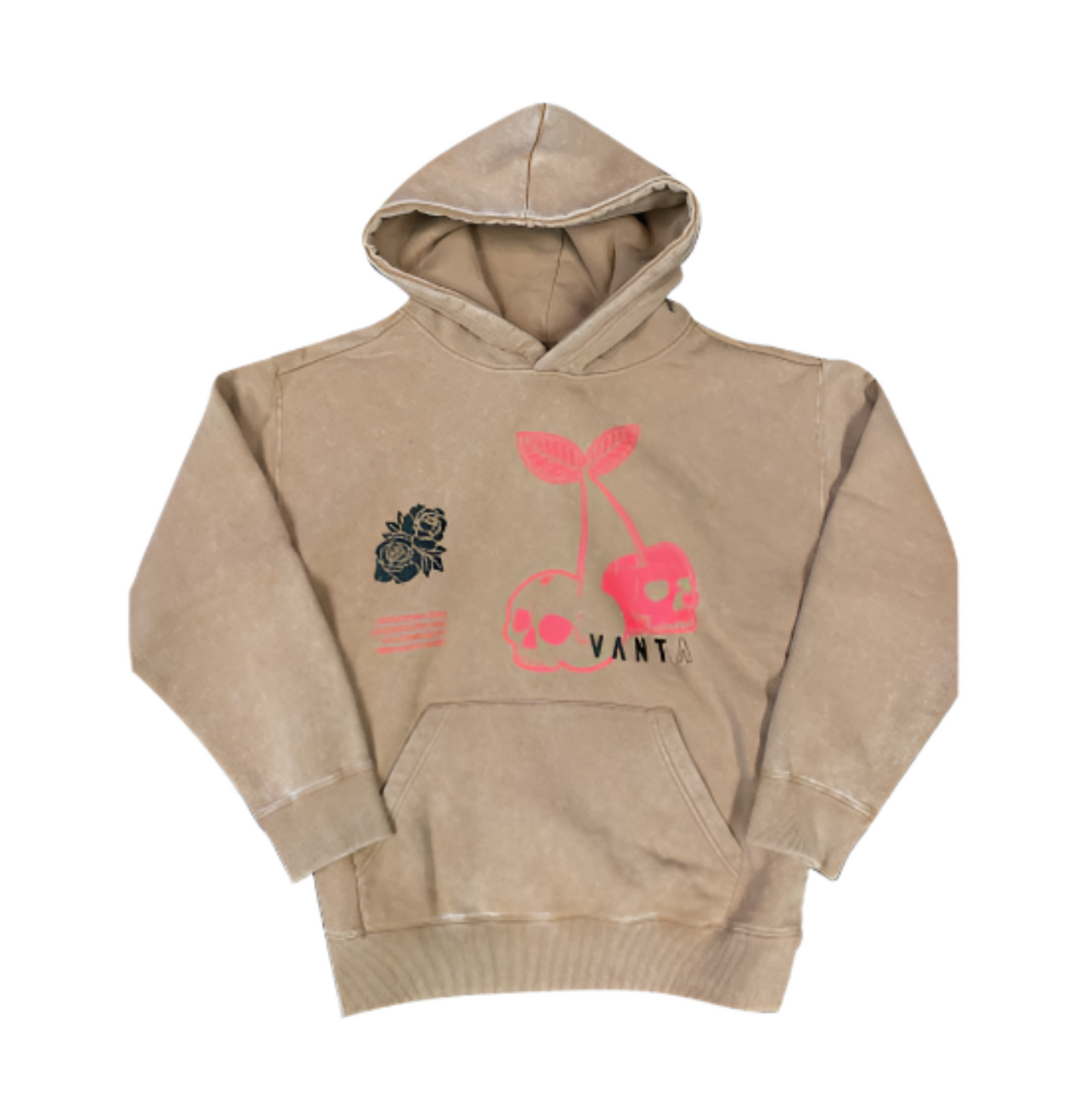 Cherries - Acid Wash Oversized Hoodie