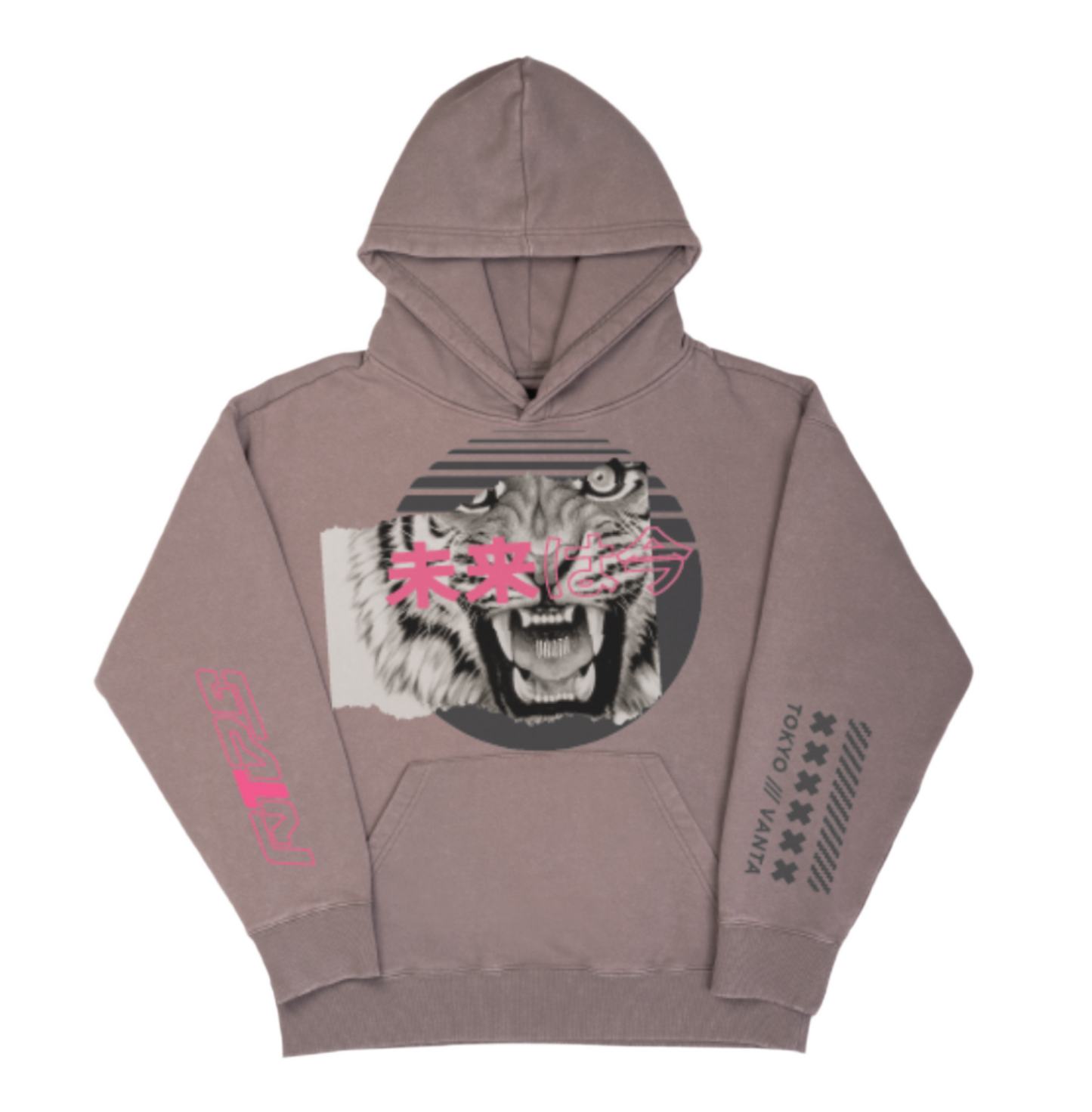 Tiger - Snow Wash Oversized Hoodie