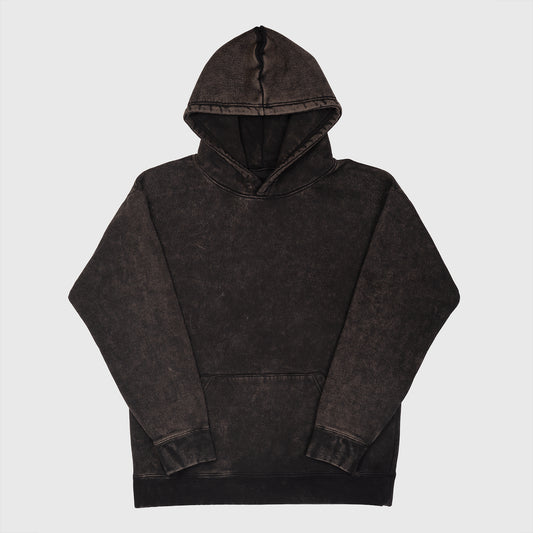 Solid Heavyweight Oversized Hoodie - Black