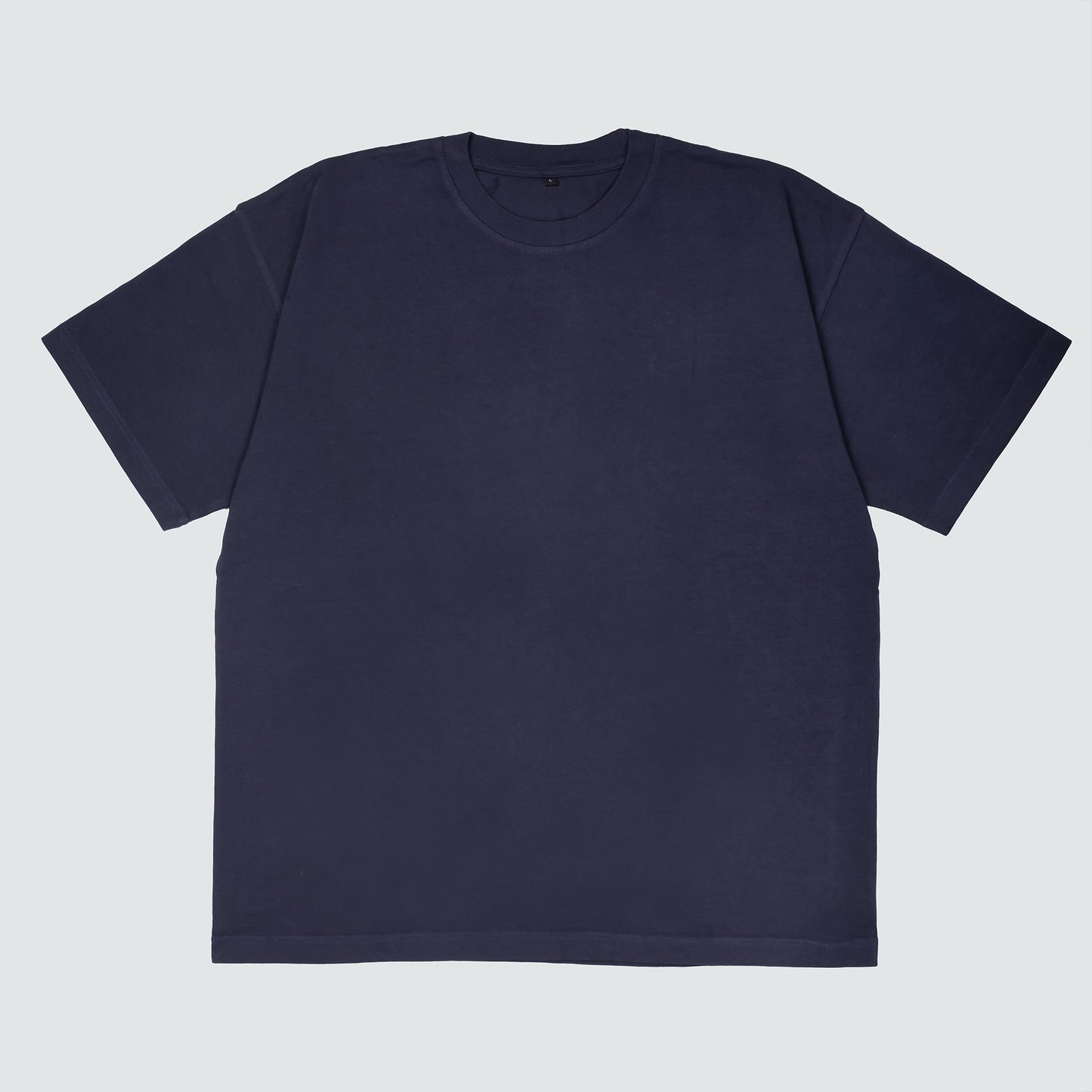 Solid Heavyweight Oversized T-Shirt - Navy