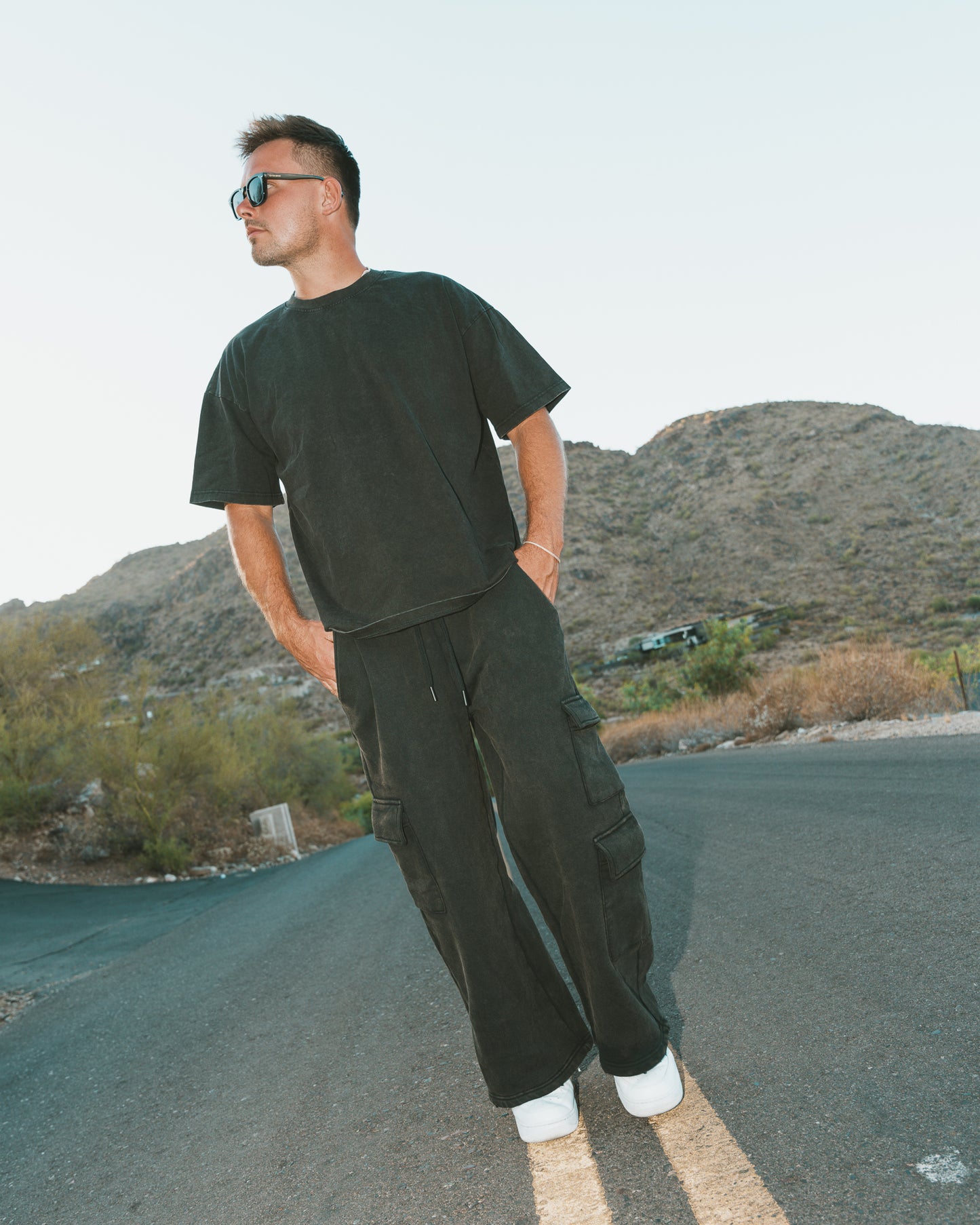 Black Fleece Cargo Pants