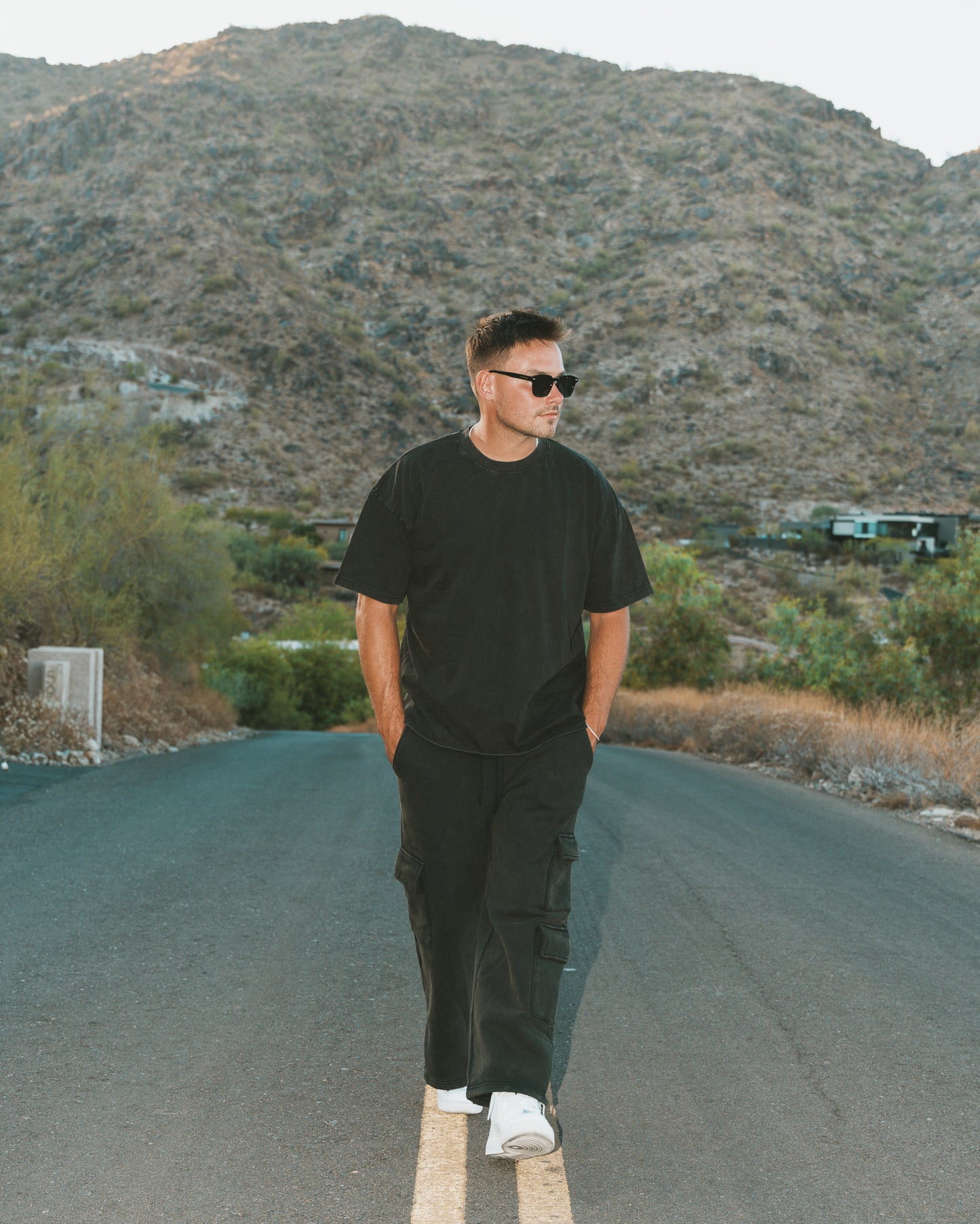 Black Fleece Cargo Pants