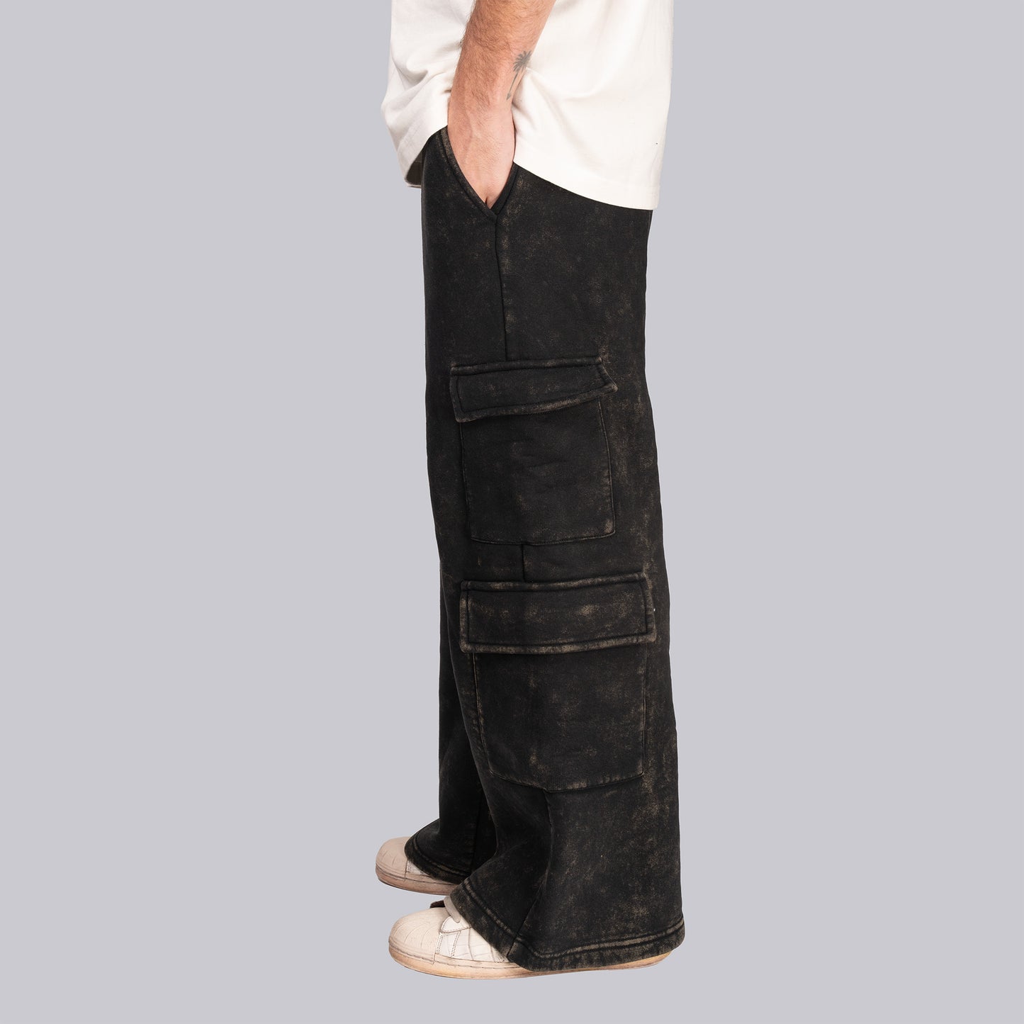 Black Fleece Cargo Pants