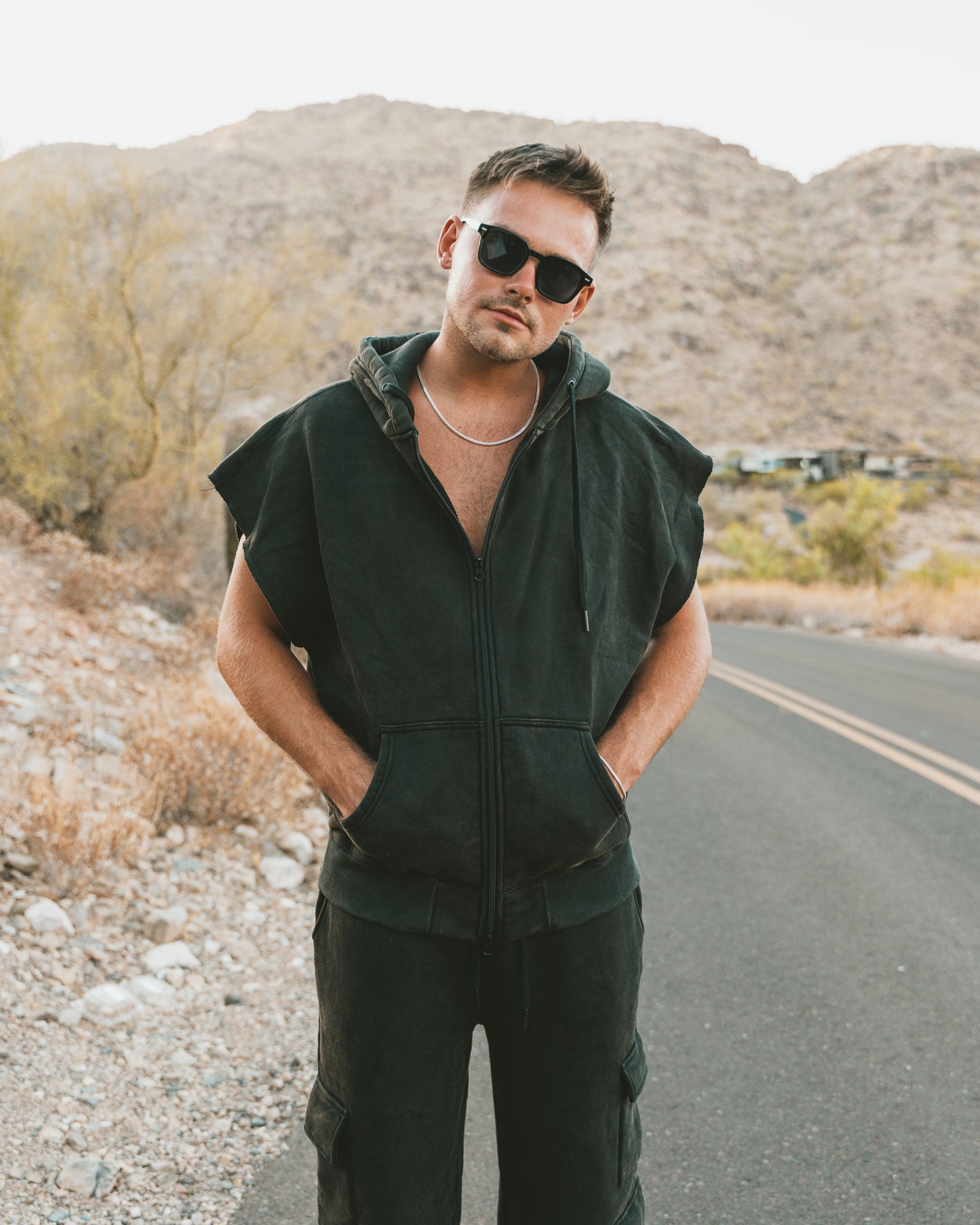 Vintage Sleeveless Zip Up