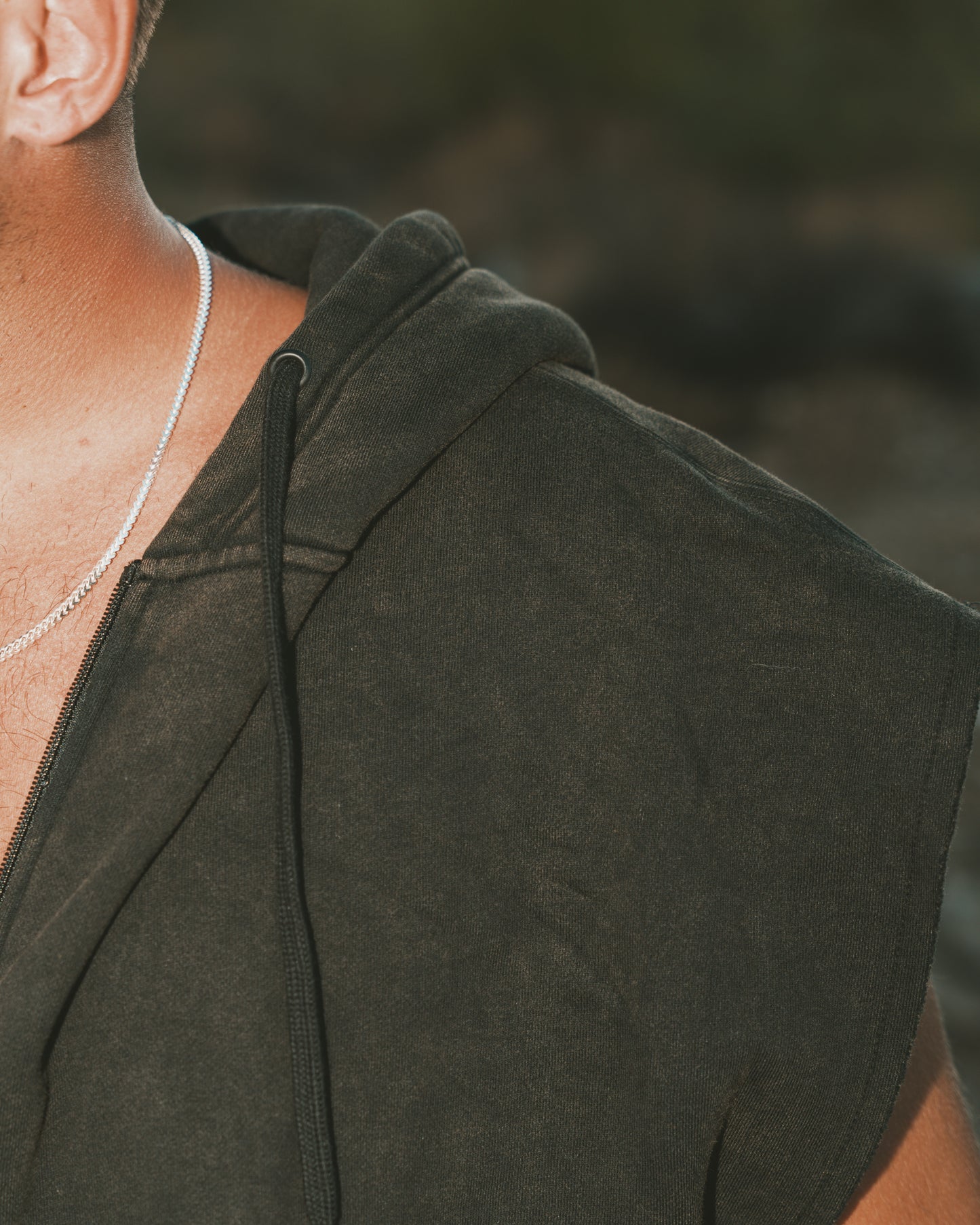 Vintage Sleeveless Zip Up