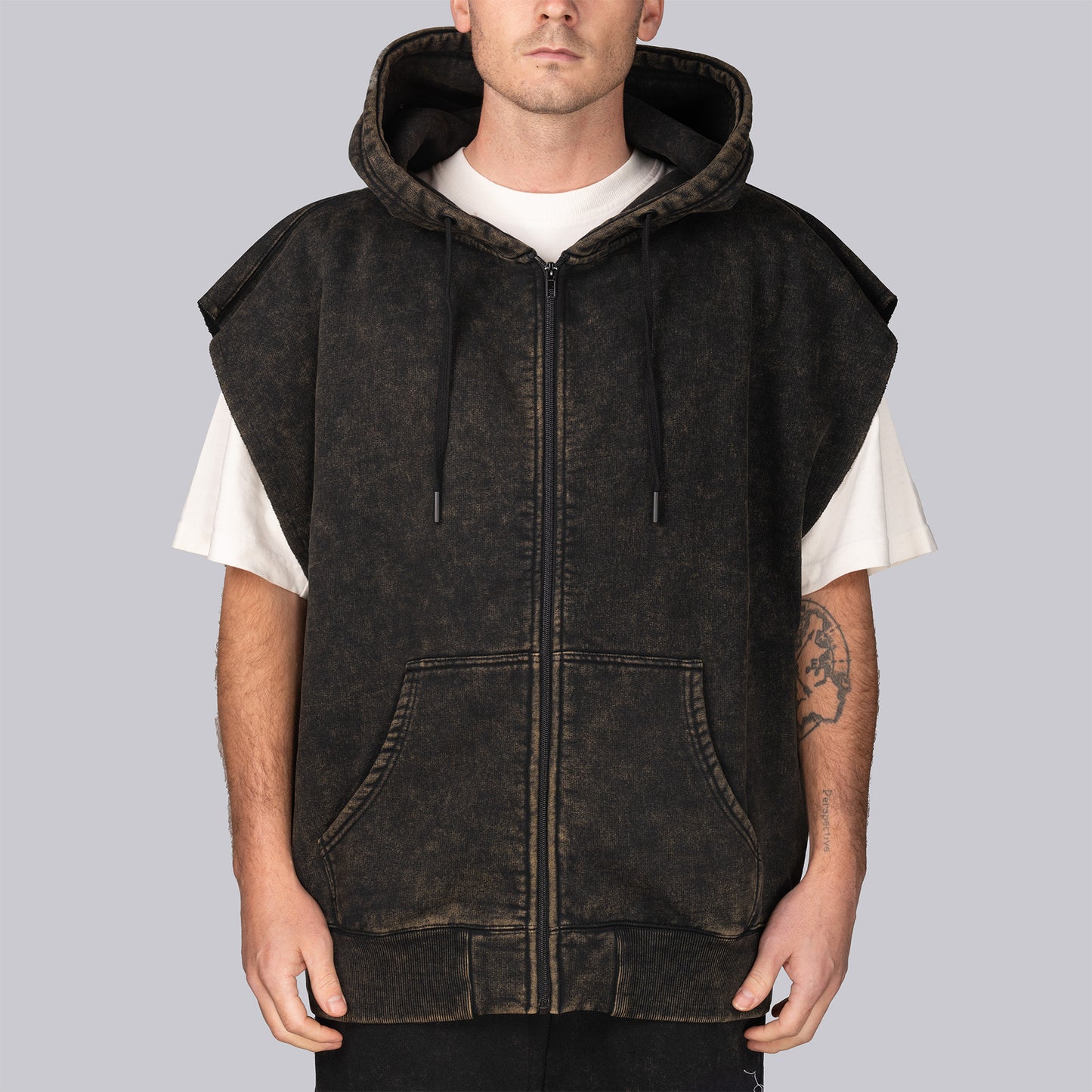 Vintage Sleeveless Zip Up