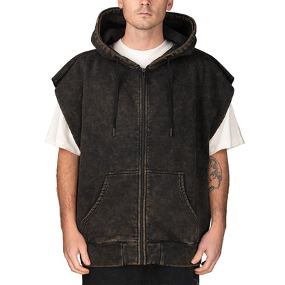 Vintage Sleeveless Zip Up Vest